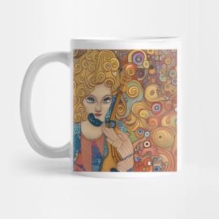 Woman playing a violin Mug